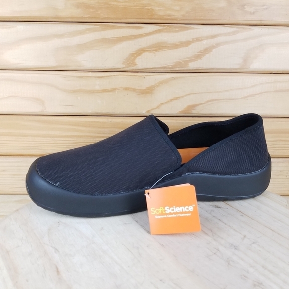 Soft Science Drift Canvas 14 US Black Slip-on Lightweight Boat Shoe Loafers NEW - Picture 7 of 16